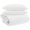 vidaXL R&uacute;mfatasett me&eth; kodda 3 pcs Hv&iacute;tt D&uacute;nfja&eth;rir