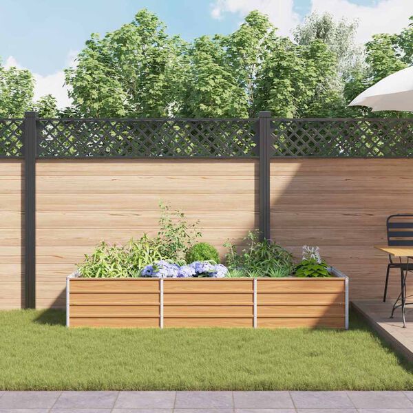 vidaXL Upph&aelig;kka&eth; Bl&oacute;maker 240x80x45 cm Sinkh&uacute;&eth;a&eth; St&aacute;l Silfur