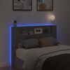 vidaXL H&ouml;fu&eth;pallur skap me&eth; LED concrete 140 x 16,5 x 103,5 cm