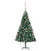 vidaXL Foruppl&yacute;st Gervij&oacute;latr&eacute; me&eth; J&oacute;lak&uacute;lusetti Gr&aelig;nt 120 cm PVC