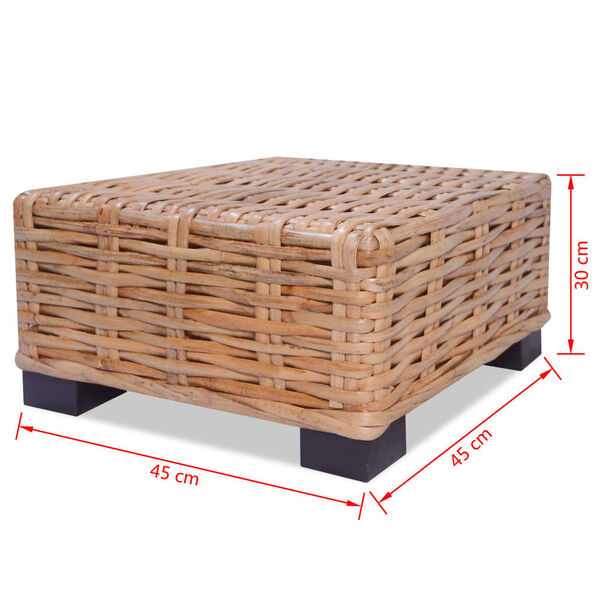 244627 vidaXL s&oacute;fabor&eth; N&aacute;tt&uacute;rulegt Rattan 45x45x30 cm