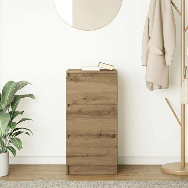 vidaXL Skenkur Listamannseikarlitur 37,5x35x76 cm Samsettur Vi&eth;ur