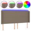 vidaXL LED H&ouml;f&eth;agafl 163x16x118/128 cm M&oacute;gr&aacute;tt Efni