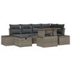 vidaXL Gar&eth;s&oacute;fa sett me&eth; p&uacute;&eth;i me&eth; geymslu 7 pcs Gr&aacute;r Poly rattan