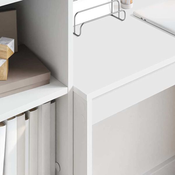 vidaXL Skrifborð með skúffu 2 pcs Hvítt