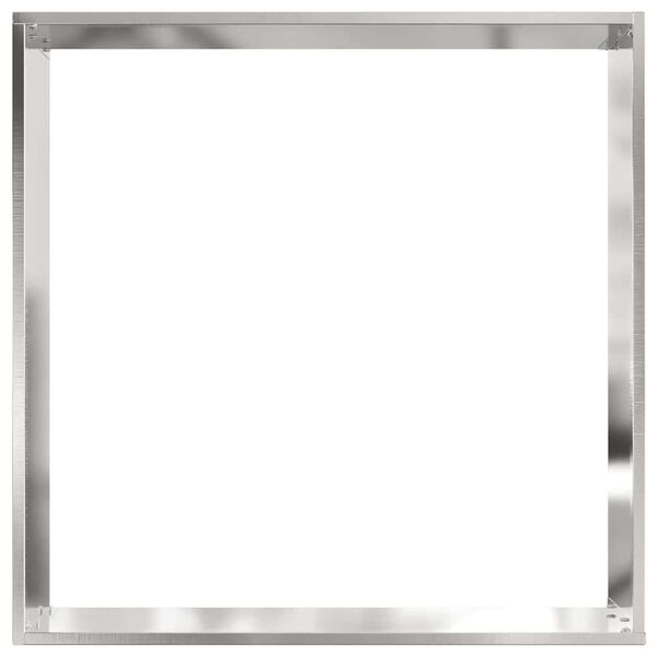 vidaXL Gar&eth;ja&eth;ar Silfur 50 x 50 x 13 cm Ry&eth;fr&iacute;tt St&aacute;l