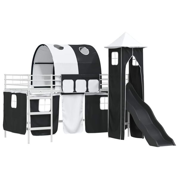 vidaXL Hv&iacute;tt og svart 79,5 x 200 cm