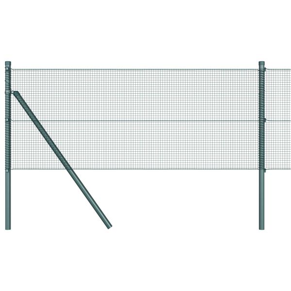 vidaXL Gir&eth;ingarp&oacute;stur Gr&aelig;nn 10 x 0,4 m (12 x 12 mm net) St&aacute;l og PVC