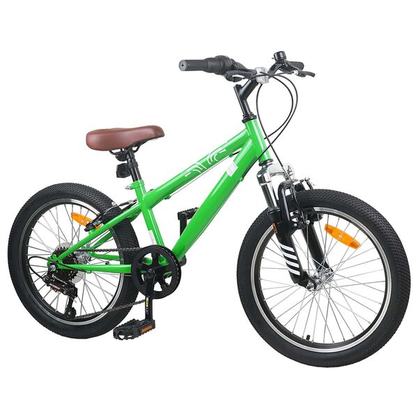 vidaXL Kids Mountain Bike 20 Tommur 6-Speed fyrir 5-8 &aacute;ra Gr&aelig;nn