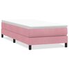 vidaXL Spring r&uacute;m &aacute;n d&yacute;nu Bleikt 90x210 cm Flauel