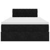 vidaXL Ottoman r&uacute;m me&eth; d&yacute;nu Svart 120x200 cm Flauel