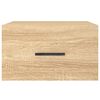 vidaXL Veggfest Náttborð Sonoma Eikarlitur 35x35x20 cm