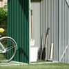 vidaXL Garðskýli fyrir Eldivið Grænn 245x98x159 cm Galvaniserað Stál