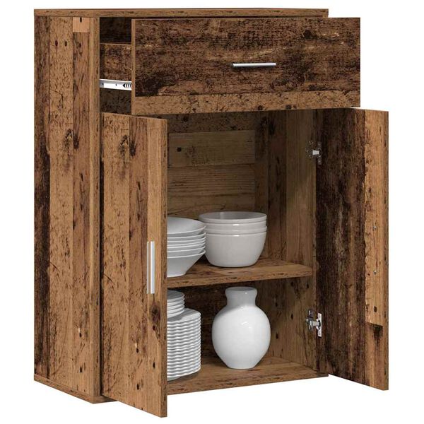 vidaXL Vi&eth;beinteyfla Gamalt timbur 60 x 30 x 84 cm Samsettur vi&eth;ur