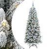vidaXL Gervi j&oacute;latr&eacute; me&eth; 300 LED Hv&iacute;tt 210 cm PVC, Plast, St&aacute;l og PE