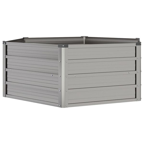 vidaXL Upphækkaður Ræktunarkassi Ryðbrúnn 129x129x45 cm Sinkhúðað Stál