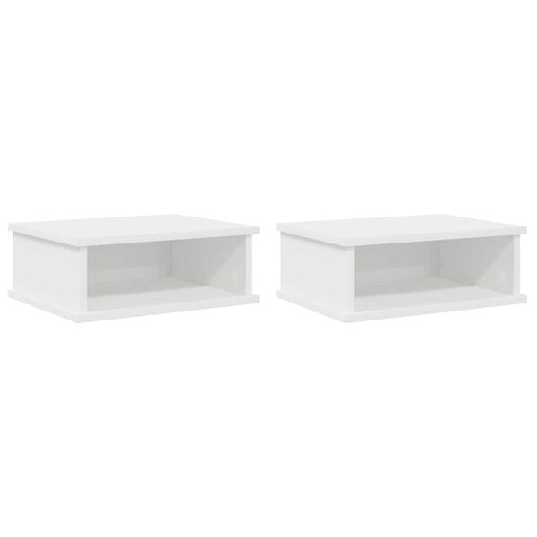 vidaXL N&aacute;ttbor&eth; 2 pcs Hv&iacute;tt 40 x 31 x 15 cm Samsettur vi&eth;ur