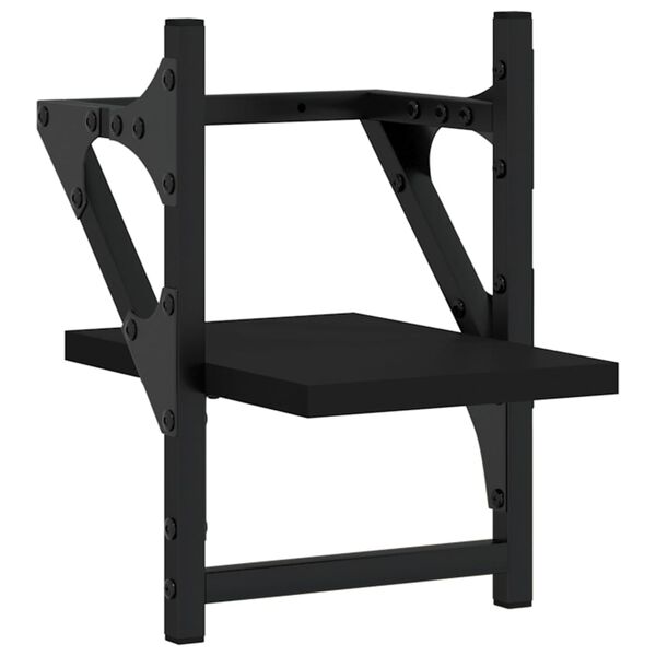 vidaXL Veghillur me&eth; St&ouml;ngum 2 stk. Svartar 20x25x30 cm