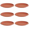 vidaXL Hringlaga bl&oacute;mask&aacute;lar 6 pcs Ekkert Rautt &Oslash; 17,5 x 2 cm Plast