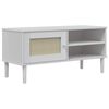 vidaXL Sj&oacute;nvarpssk&aacute;pur SENJA Rattan Hv&iacute;tur 106x40x49cm Gegnheil Fura