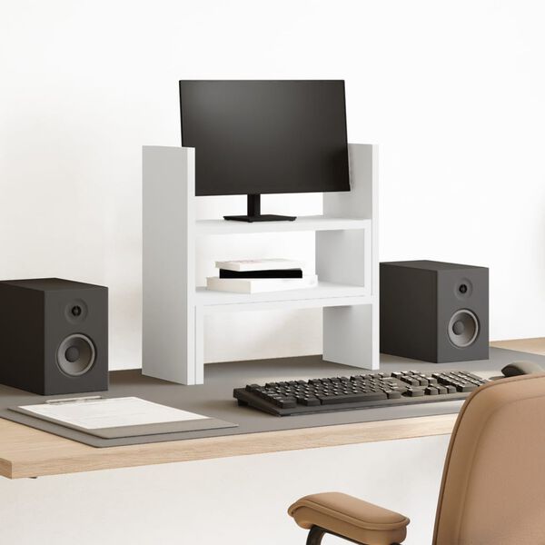 vidaXL Skrifbor&eth;sskipuleggjari Hv&iacute;tur 40x17x41 cm Samsettur Vi&eth;ur