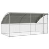 vidaXL H&aelig;nub&uacute;r 2 pcs Silfur 400 x 200 x 200 cm Galvaniserad st&aacute;l