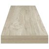 vidaXL Vegghengdar Hillur 4 stk. Eikarlita&eth;ar 120x23,5x3,8 cm MDF