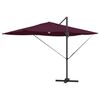 vidaXL Cantilever Roma Parasol Rautt og svart 352 x 251 x 265 cm
