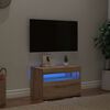 vidaXL sj&oacute;nvarpssk&aacute;pur me&eth; LED lj&oacute;sum Artisan Oak 60x35x40 cm