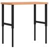 vidaXL Vinnubekkur 100x60x(73-99,5)cm R&eacute;tthyrningslaga Gegnheil Beyki