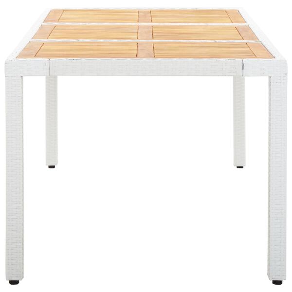 vidaXL 9 Stk Gar&eth;h&uacute;sg&ouml;gn Sett P&oacute;l&yacute;rattan Hv&iacute;tt