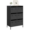 vidaXL Highboard Svart 68x39x101,5 cm Stál