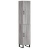 vidaXL H&aacute;r Sk&aacute;pur Gr&aacute;r Sonoma 34,5x34x180 cm Samsettur Vi&eth;ur