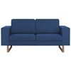 281385 vidaXL 2-Seater Sofa Fabric Blue