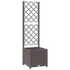 vidaXL Gr&oacute;&eth;urkassi me&eth; Rimlagrind Br&uacute;nn 40x40x136 cm PP