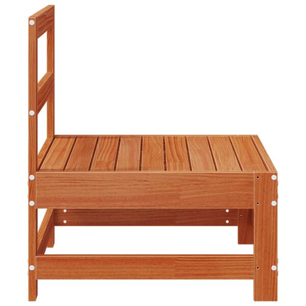 vidaXL Gar&eth;asofa Mi&eth;ja Mass&iacute;ft furuvi&eth; VaxBr&uacute;nn 62 x 62 x 70,5 cm