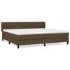 vidaXL H&oacute;lfa&eth; Springr&uacute;m me&eth; D&yacute;nu D&ouml;kkbr&uacute;nt 200x200 cm Efni