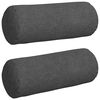 vidaXL Bolster P&uacute;&eth;ar 2 pcs D&ouml;kk gr&aacute; &Oslash; 15 x 40 cm Korduroy efni