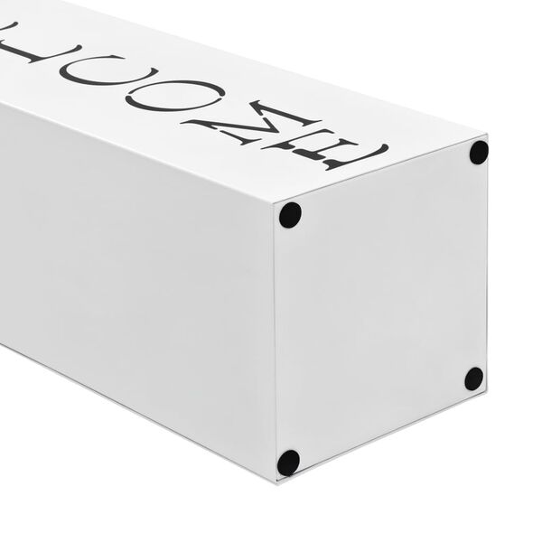 vidaXL Regnhlífastandur "Welcome" Stál Hvítur