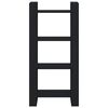 vidaXL Bókaskápur/Skilrúm Svart 60x35x125 cm Gegnheill Viður