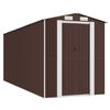 vidaXL Gar&eth;sk&yacute;li D&ouml;kkbr&uacute;nt 192x523x223 cm Galvanh&uacute;&eth;a&eth; St&aacute;l
