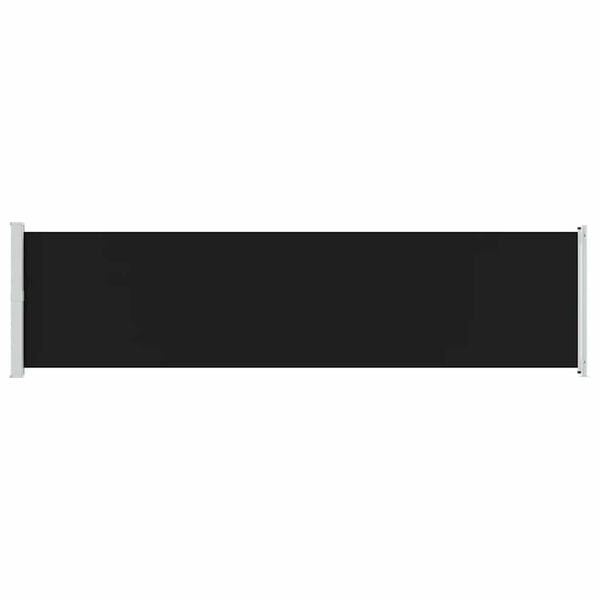vidaXL &Uacute;tdraganlegur Hli&eth;arskj&oacute;lveggur 600x160 cm Svartur