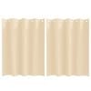 vidaXL Svartgard&iacute;nur me&eth; hringjum 2 pcs Rj&oacute;malitur 140 x 140 cm