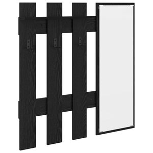 vidaXL Vegghengt fatahengi Vegghengt Svartur Eik 100 x 10 x 100 cm