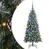 vidaXL Gervi j&oacute;latr&eacute; me&eth; 150 LED Gr&aelig;nn 120 cm PVC, plast og st&aacute;l
