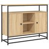 vidaXL Skenkur Sonoma Eik 100x35x80 cm Samsettur Vi&eth;ur