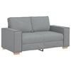 vidaXL tveggja s&aelig;ta s&oacute;fi lj&oacute;sgr&aacute;r 160x78x84 cm &uacute;r efni