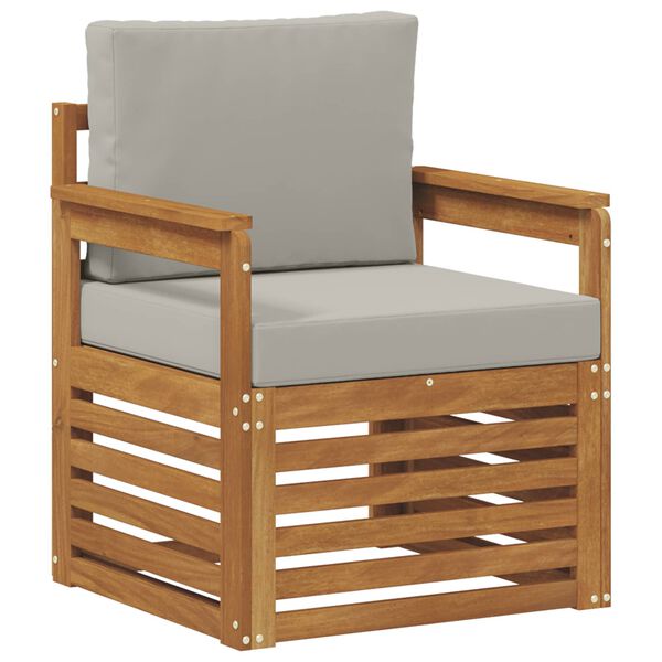 vidaXL &Uacute;ti s&oacute;fasett me&eth; p&uacute;&eth;i N&aacute;tt&uacute;rulegur 71 x 63 x 73 cm