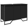 vidaXL Ba&eth;herbergissk&aacute;pur Svartur 91x35x60 cm Samsettur Vi&eth;ur