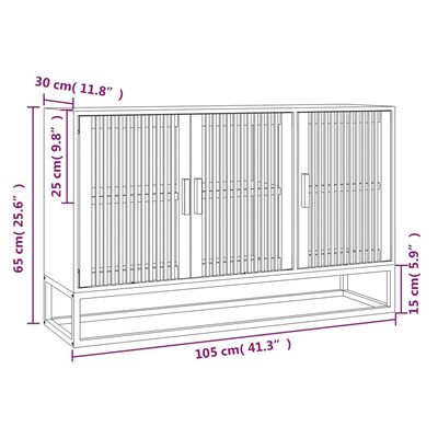 vidaXL Skenkur Svartur 105x30x65 cm Samsettur Viður